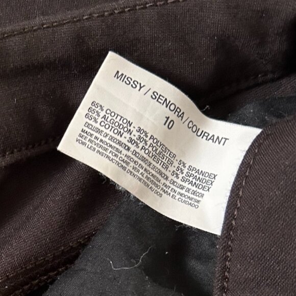 Bandolino "Mandie" Deep Brown Slacks, Size 10 - Picture 6 of 6